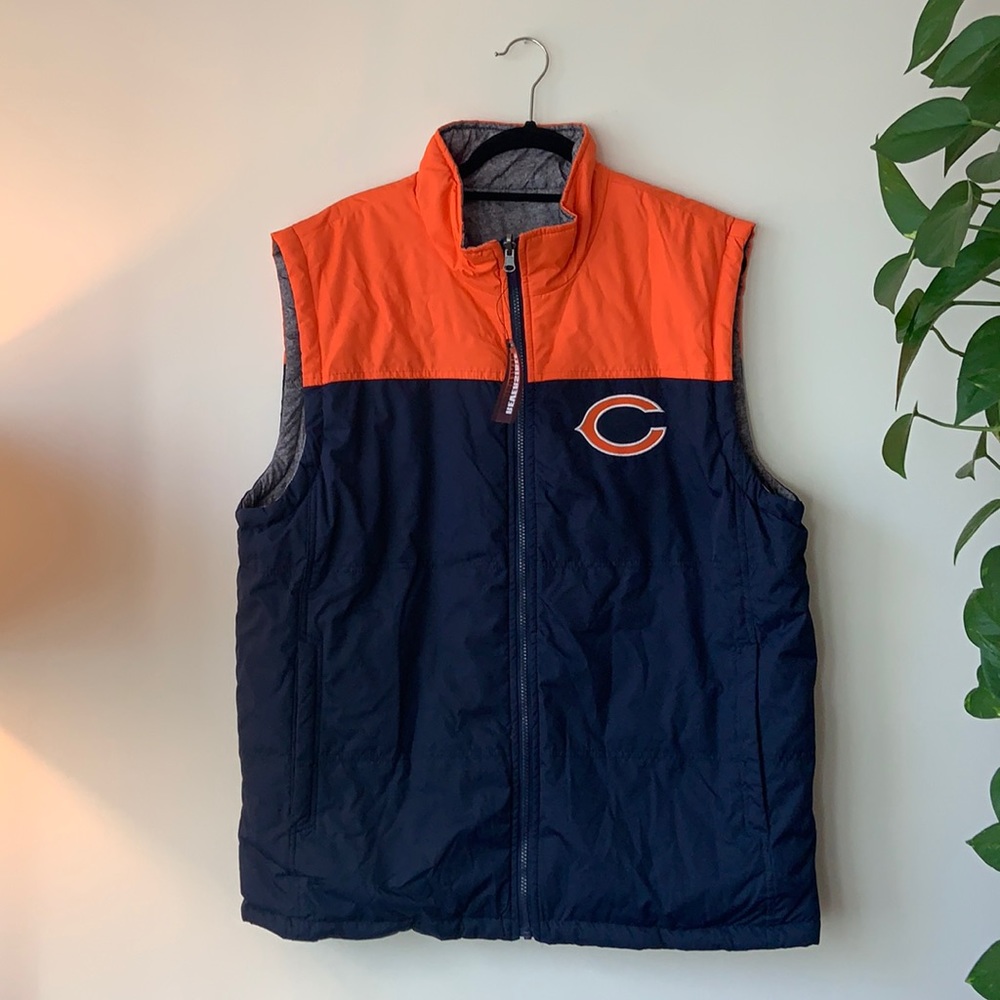 NWT reversible men’s large Chicago Bears vest